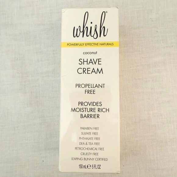 Whish Coconut Shave Cream Full Size 150ml Moisturizing and Soothing Formula - Picture 2 of 8